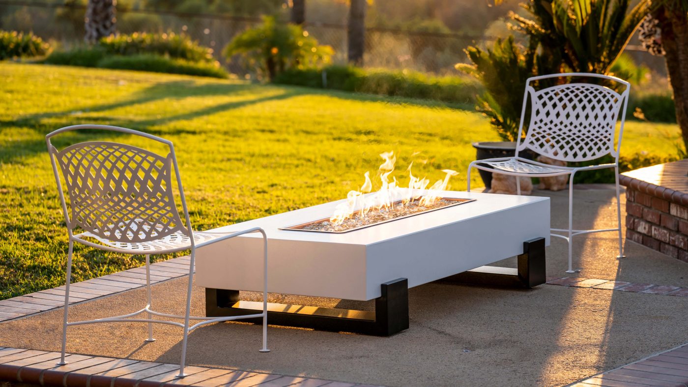 Baja Black & White Powder Coat Fire Pit by The Outdoor Plus - Free Cover Included | American Fire Features