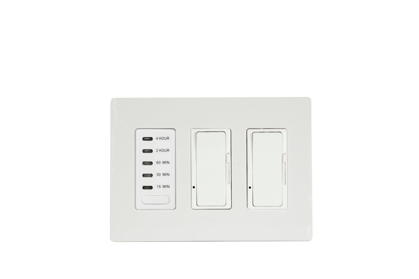 2 Dimmer And 1 Timer For Use With Eurofase Control Boxes with White Screwless Plate | American Fire Features