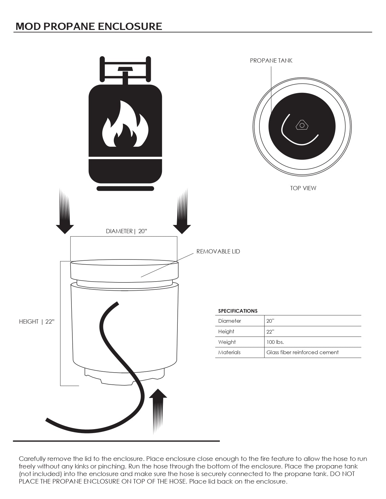 Mod Propane Tank Enclosure by Prism Hardscapes | American Fire Features