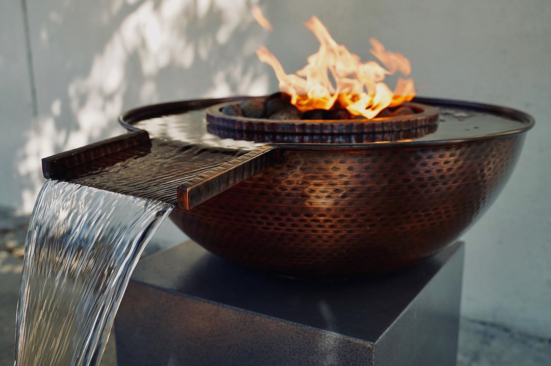 Fire & water bowls | Sedona Copper Fire & Water Bowl | American Fire Features
