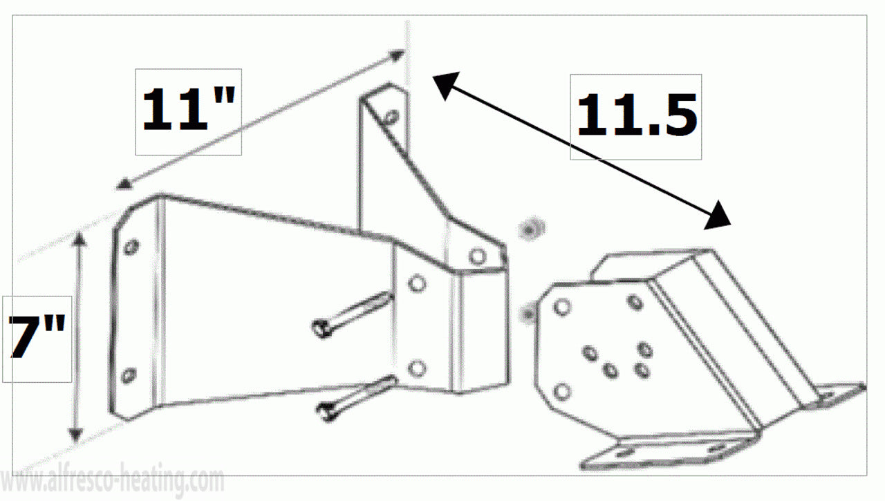 Wall Mount Brackets For Gas Heaters For 2100 & 2352 Series | American Fire Features