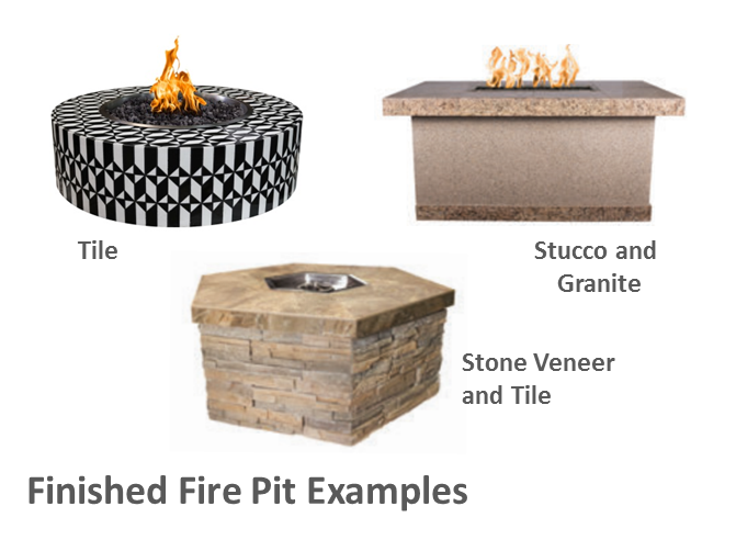The Outdoor Plus 108" x 28" x 15" Ready-to-Finish Coronado Gas Fire Pit Kit | American Fire Features