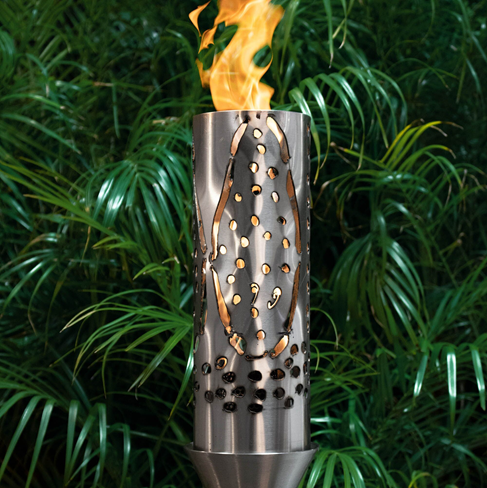 Coral Fire Torch / Stainless Steel by The Outdoor Plus - Free Cover Included | American Fire Features