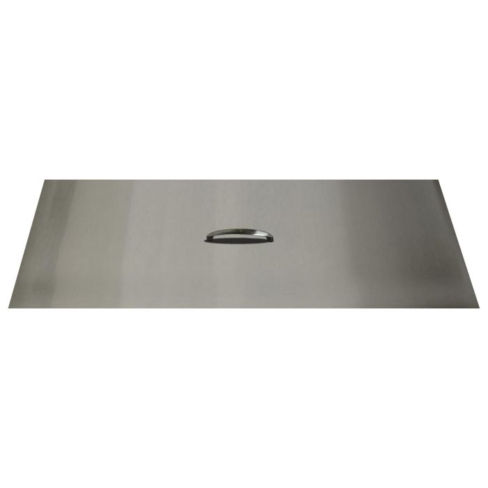 88" x 10" Stainless Steel Rectangular Lid by The Outdoor Plus | American Fire Features