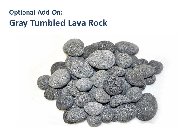 Gray Tumbled Lava Rock - 50 lbs