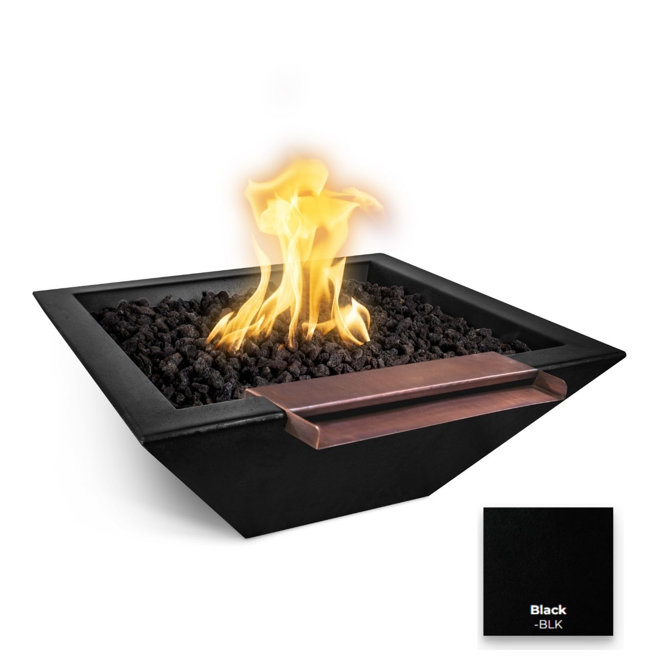 Maya Concrete Fire & Water Bowl - Wide Spill by The Outdoor Plus - Free Cover Included