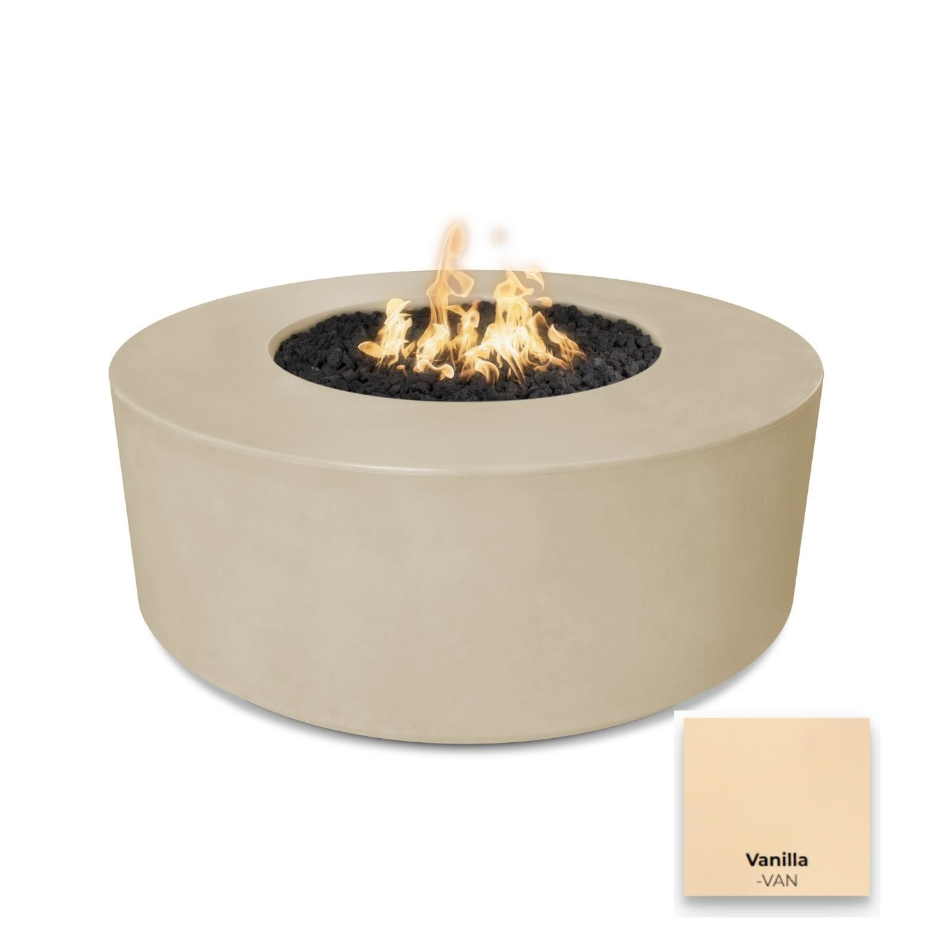 Florence Concrete Fire Pit 54" by The Outdoor Plus - Free Cover Included