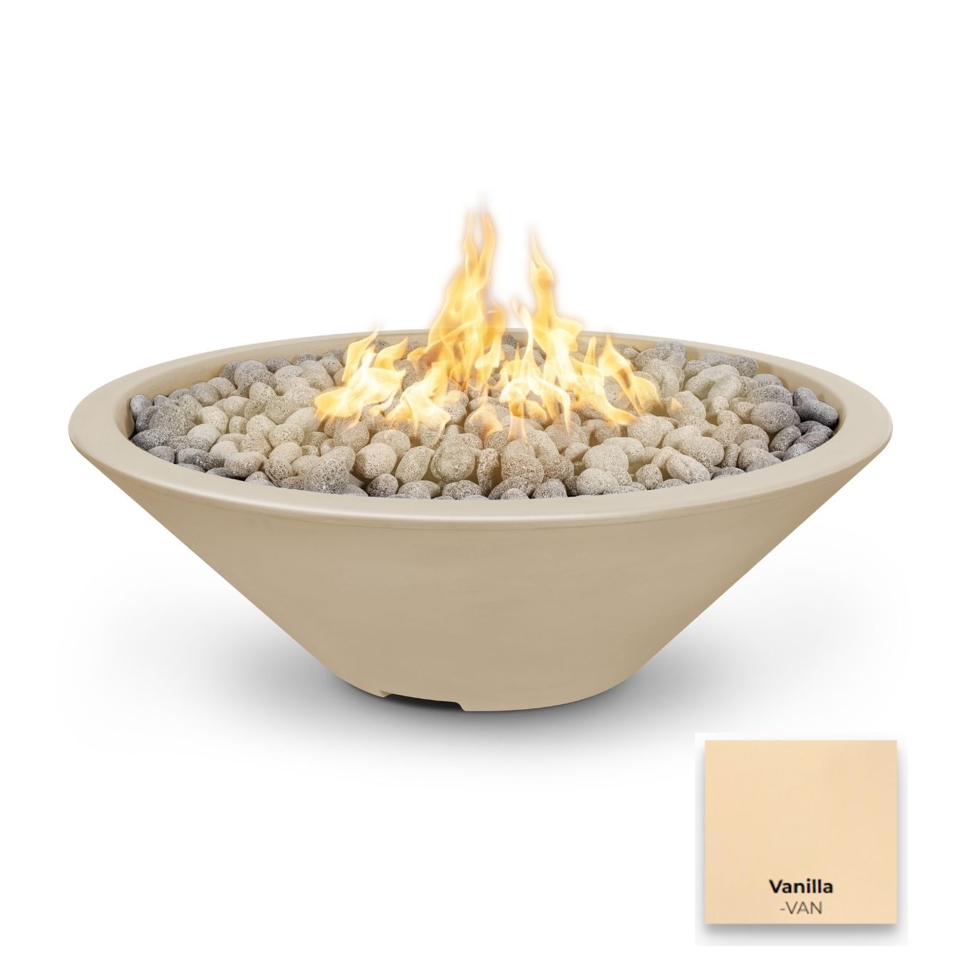 Cazo Concrete Fire Pit Narrow Ledge by The Outdoor Plus - Free Cover Included