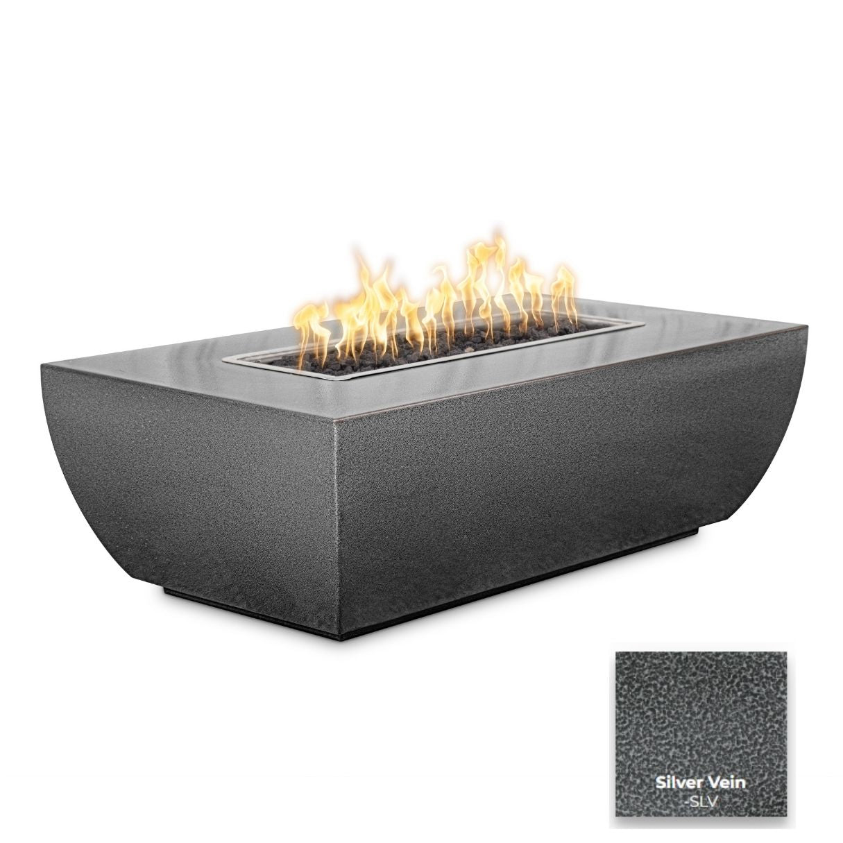 Avalon Linear Metal Fire Pit - 15" Tall by The Outdoor Plus - Free Cover Included