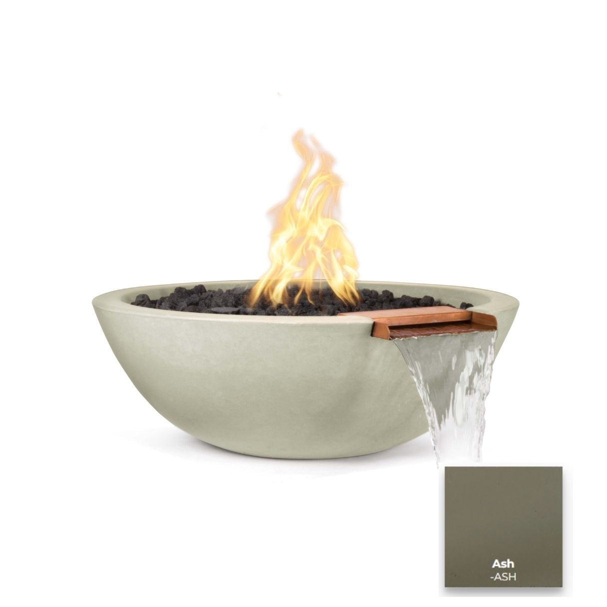 Sedona Concrete Fire & Water Bowl by The Outdoor Plus - Free Cover Included