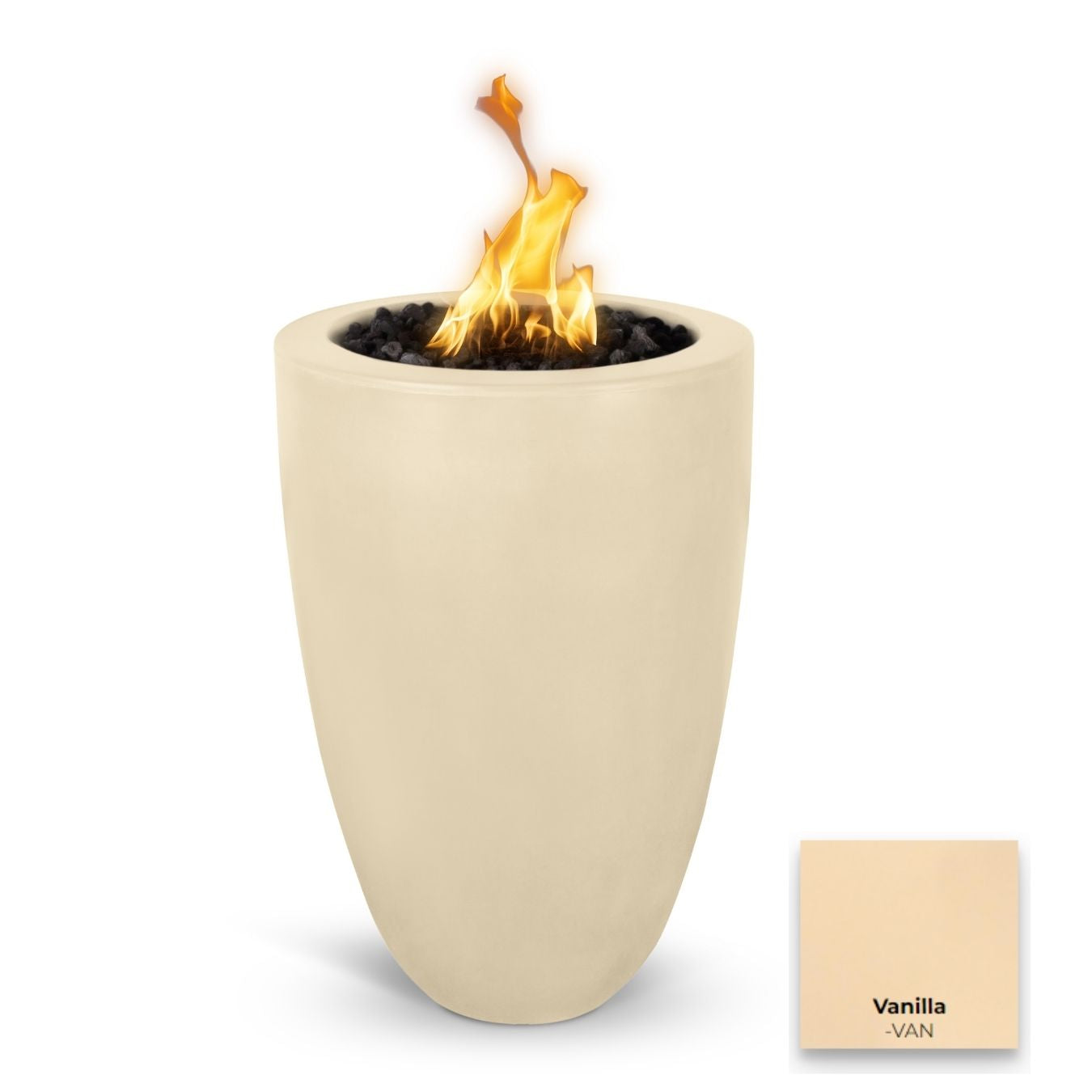 Castillo Concrete Fire Pillar by The Outdoor Plus - Free Cover Included