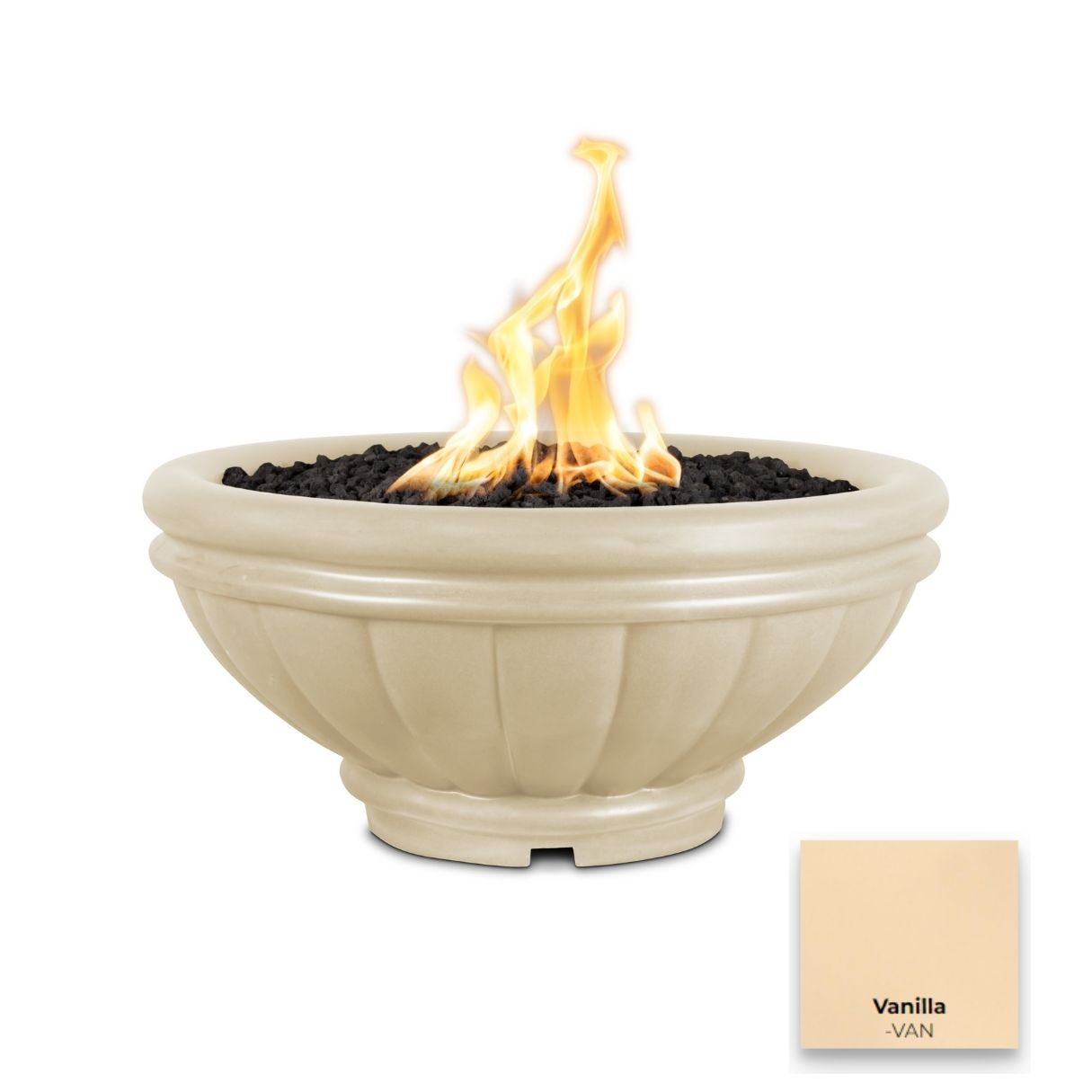 Roma Concrete Fire Bowl by The Outdoor Plus - Free Cover Included