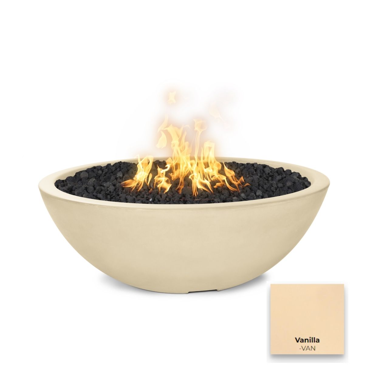 Sedona Concrete Fire Pit - Narrow Ledge by The Outdoor Plus - Free Cover Included