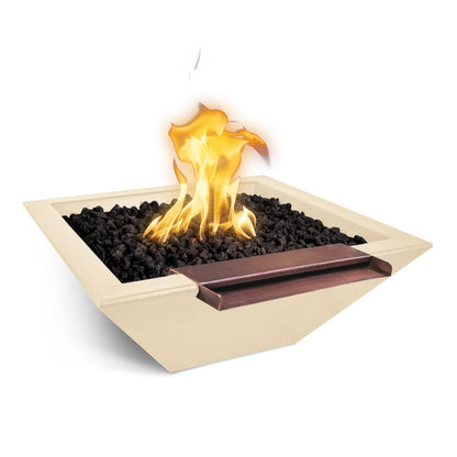 Maya Concrete Fire & Water Bowl - Wide Spill by The Outdoor Plus - Free Cover Included