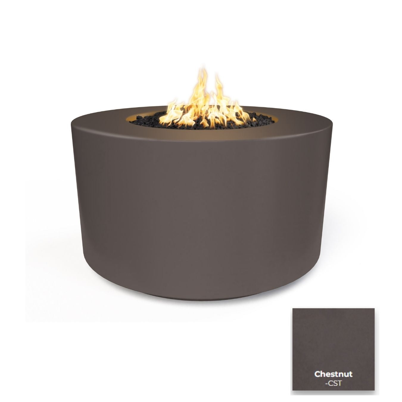 Florence Concrete 42" Fire Table / 24" Tall by The Outdoor Plus - Free Cover Included