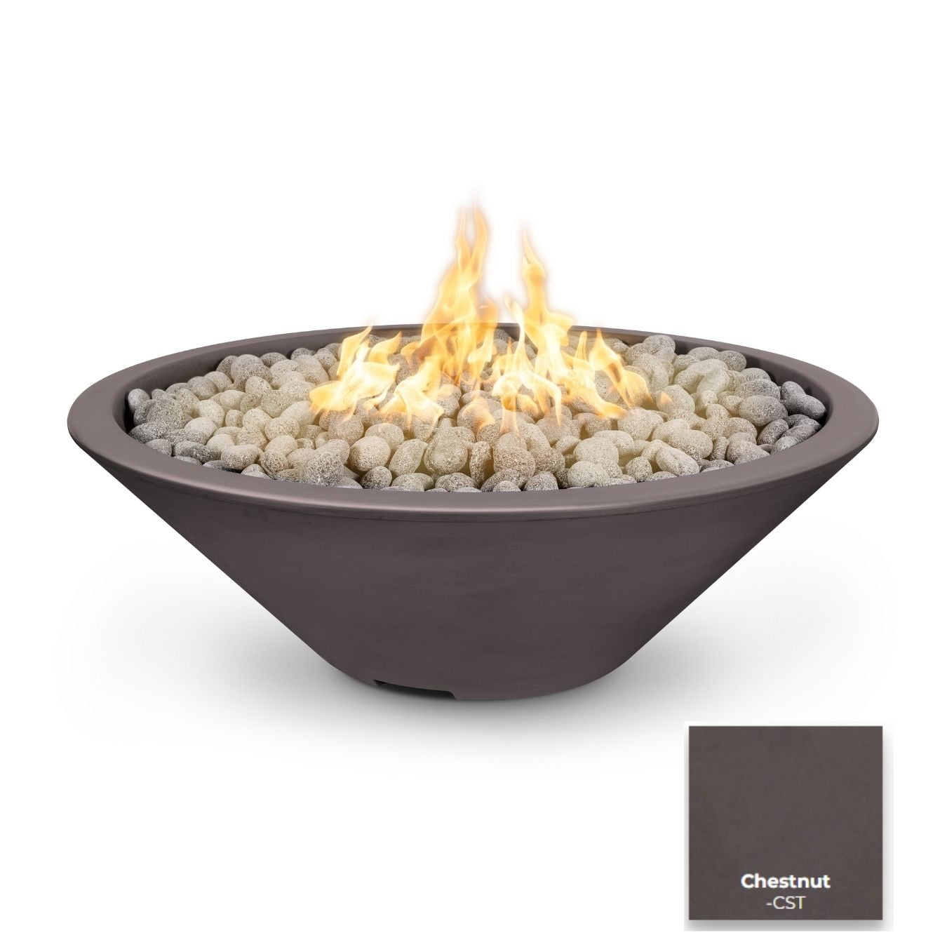 Cazo Concrete Fire Pit Narrow Ledge by The Outdoor Plus - Free Cover Included