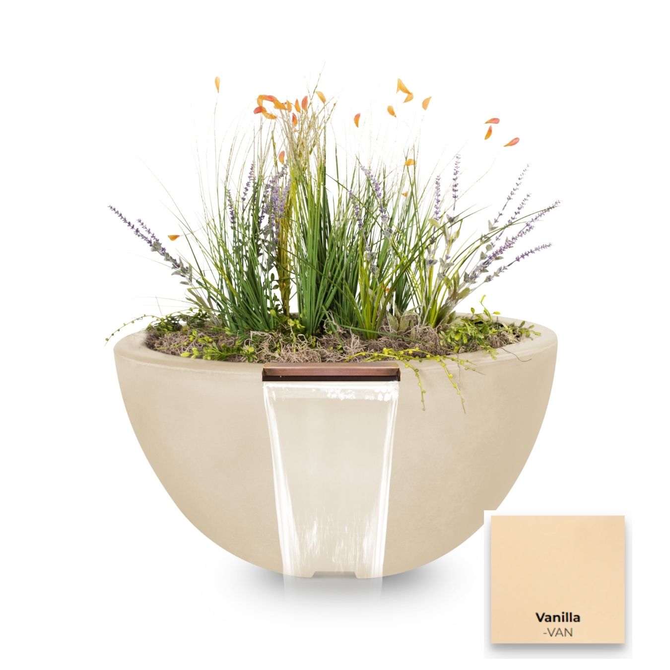 Luna Concrete Planter & Water Bowl by The Outdoor Plus