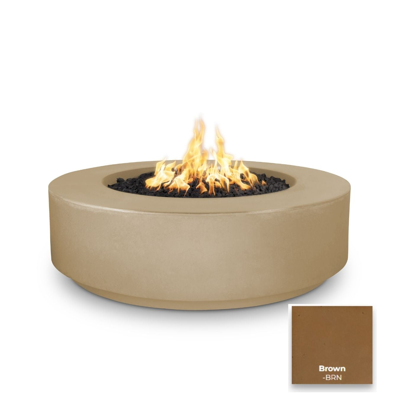 Florence Concrete 42" Fire Pit 12" Tall by The Outdoor Plus - Free Cover Included