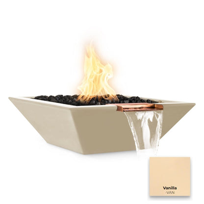 Maya Concrete Fire & Water Bowl by The Outdoor Plus - Free Cover Included