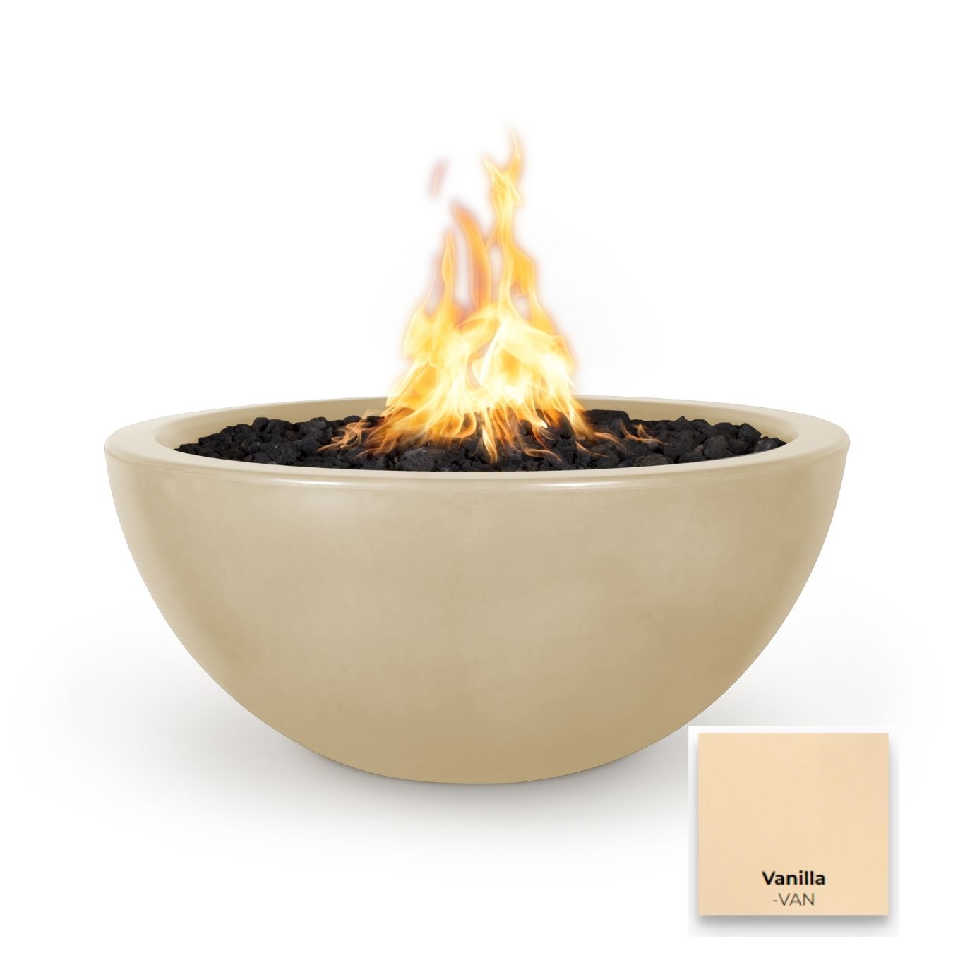 Luna Concrete Fire Pit by The Outdoor Plus - Free Cover Included