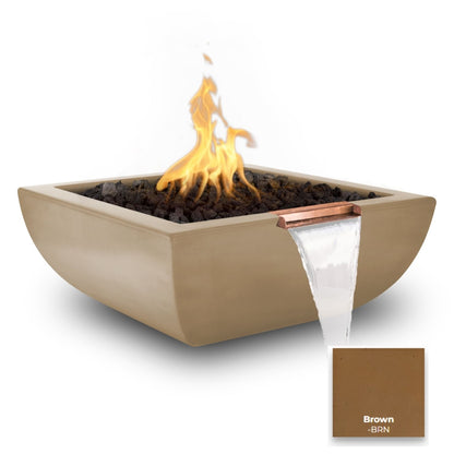 Avalon Concrete Fire & Water Bowl by The Outdoor Plus - Free Cover Included