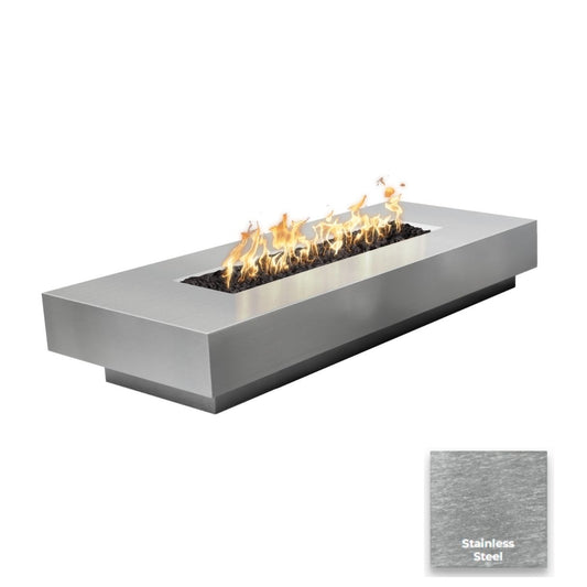 Cabo Linear Metal Fire Pit by The Outdoor Plus - Free Cover Included | American Fire Features 