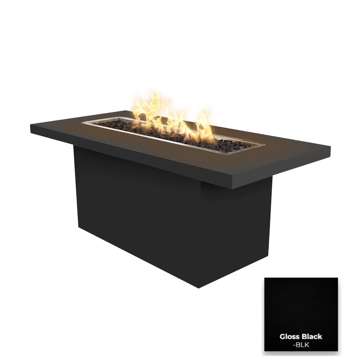 Bella Linear Steel Fire Table by The Outdoor Plus - Free Cover Included