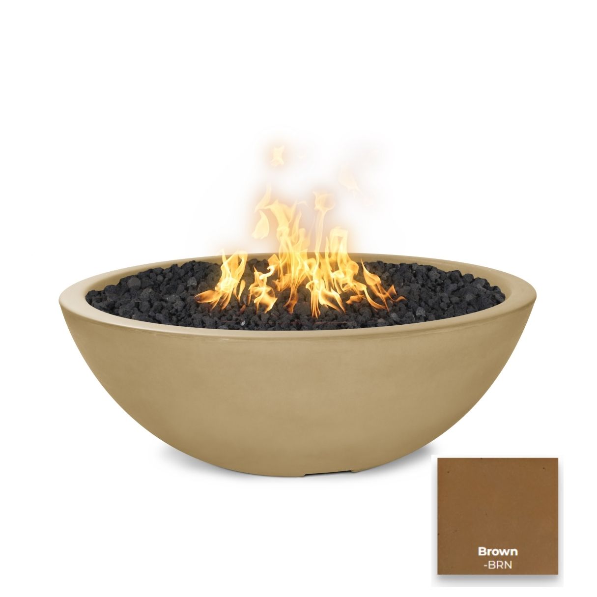 Sedona Concrete Fire Pit - Narrow Ledge by The Outdoor Plus - Free Cover Included