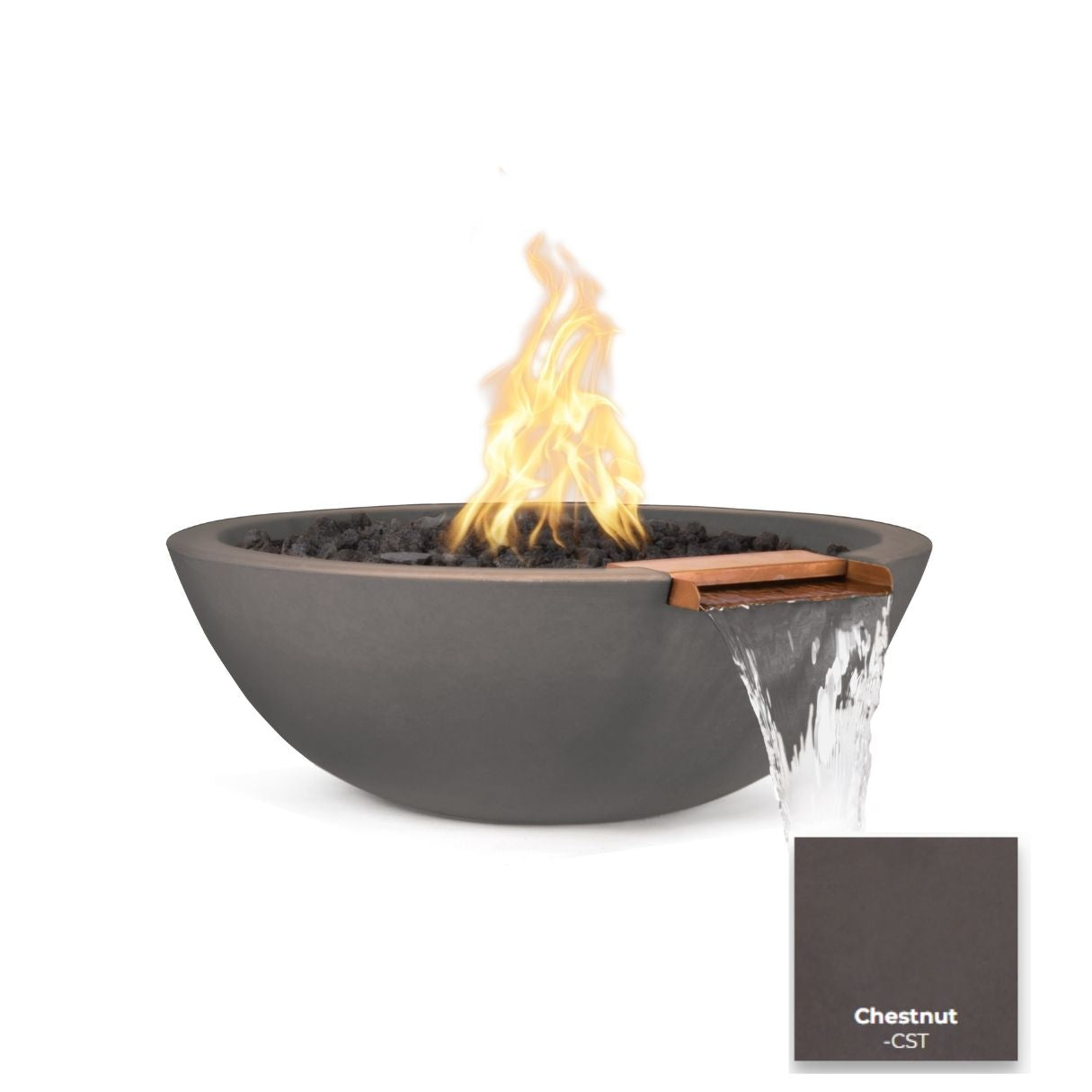 Sedona Concrete Fire & Water Bowl by The Outdoor Plus - Free Cover Included