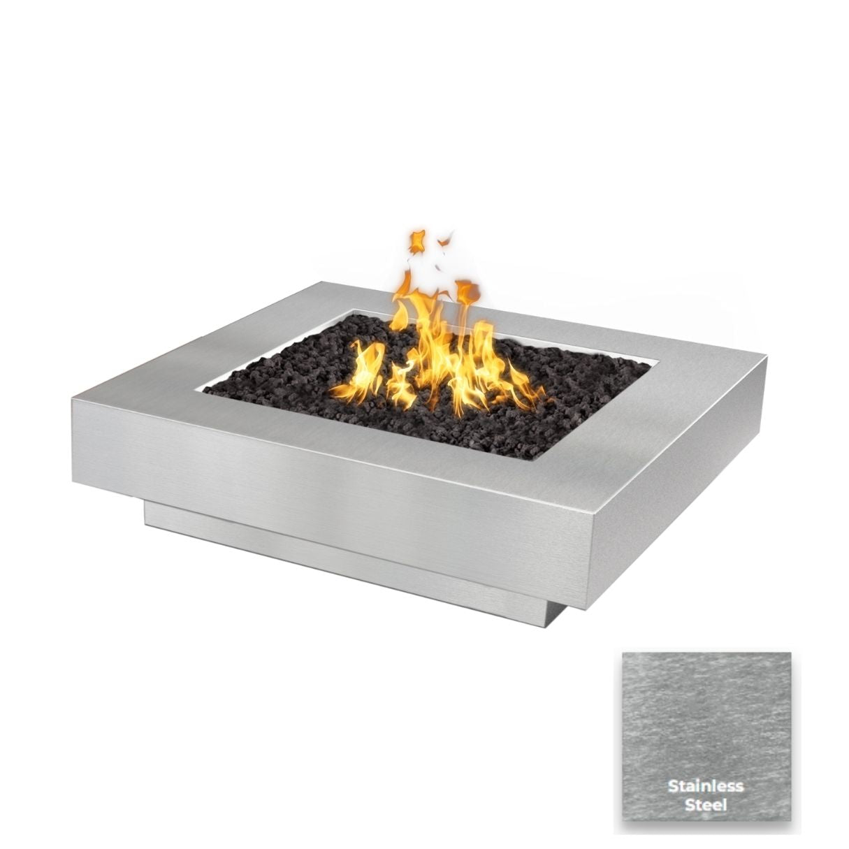 Cabo Square Metal Fire Pit by The Outdoor Plus - Free Cover Included