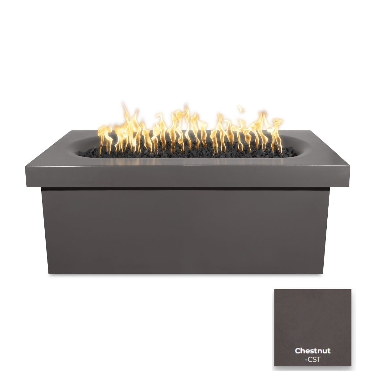 Ramona Rectangular Concrete Fire Table by The Outdoor Plus - Free Cover Included