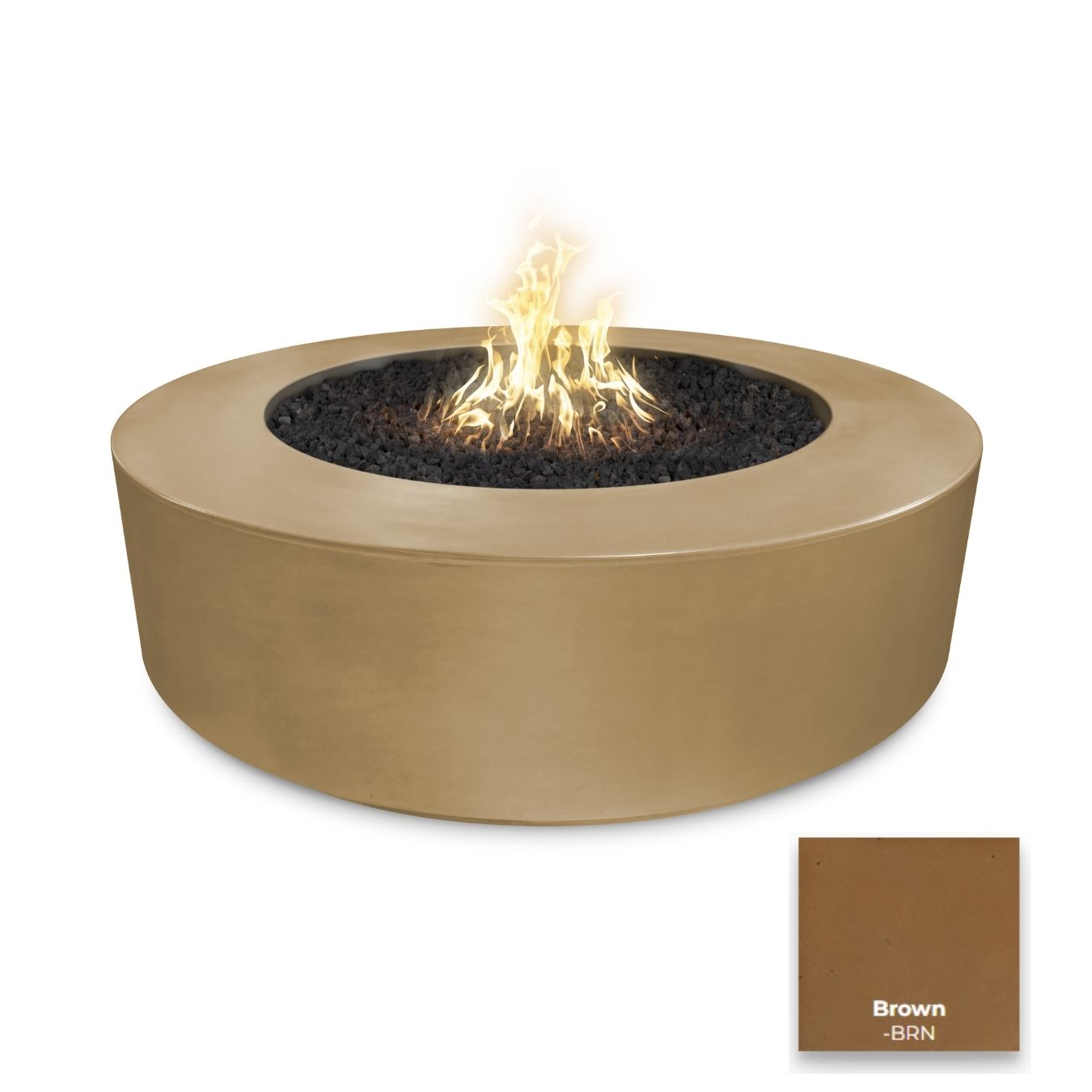 Florence Concrete Fire Pit 72" by The Outdoor Plus - Free Cover Included