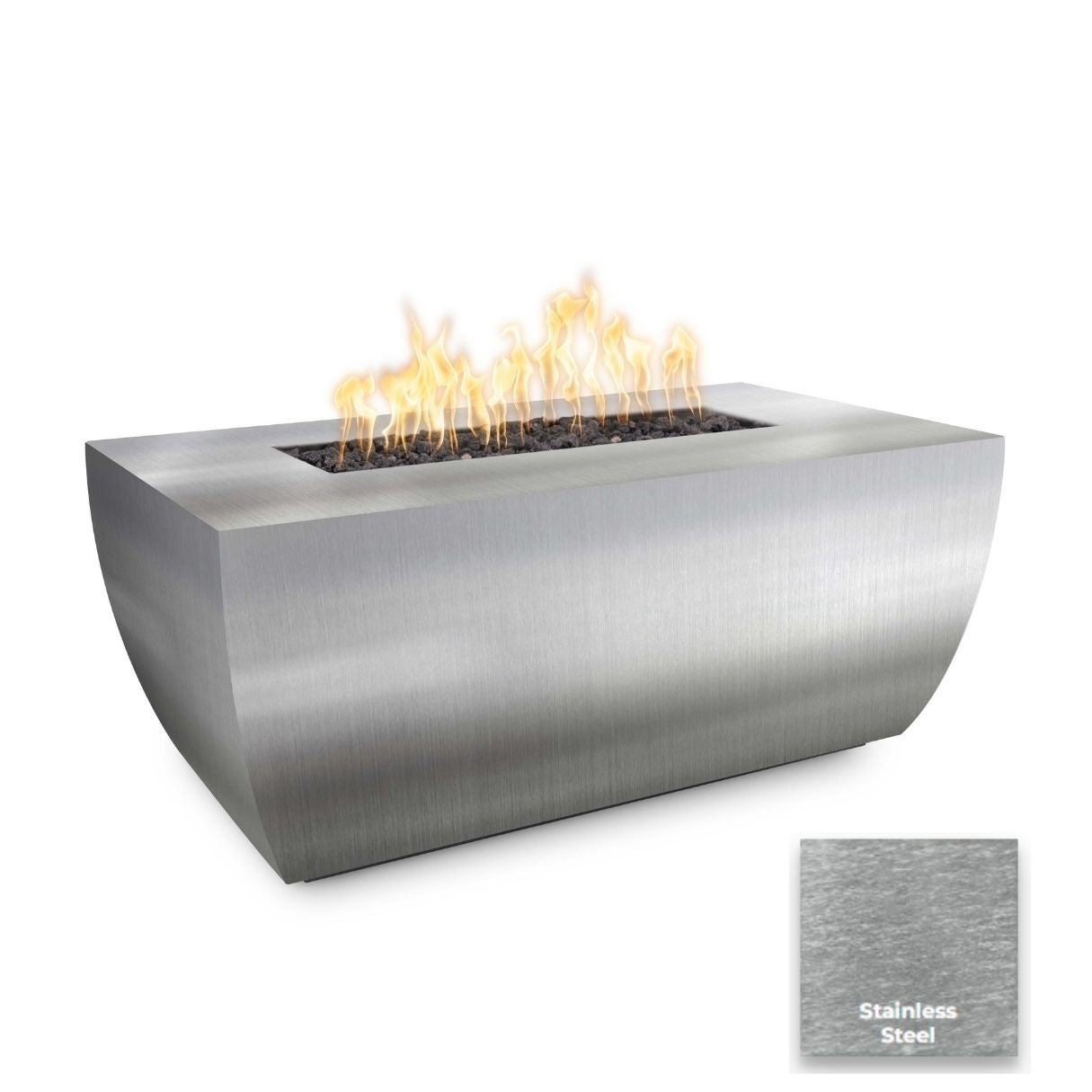 Avalon Linear Metal Fire Pit - 24" Tall by The Outdoor Plus - Free Cover Included