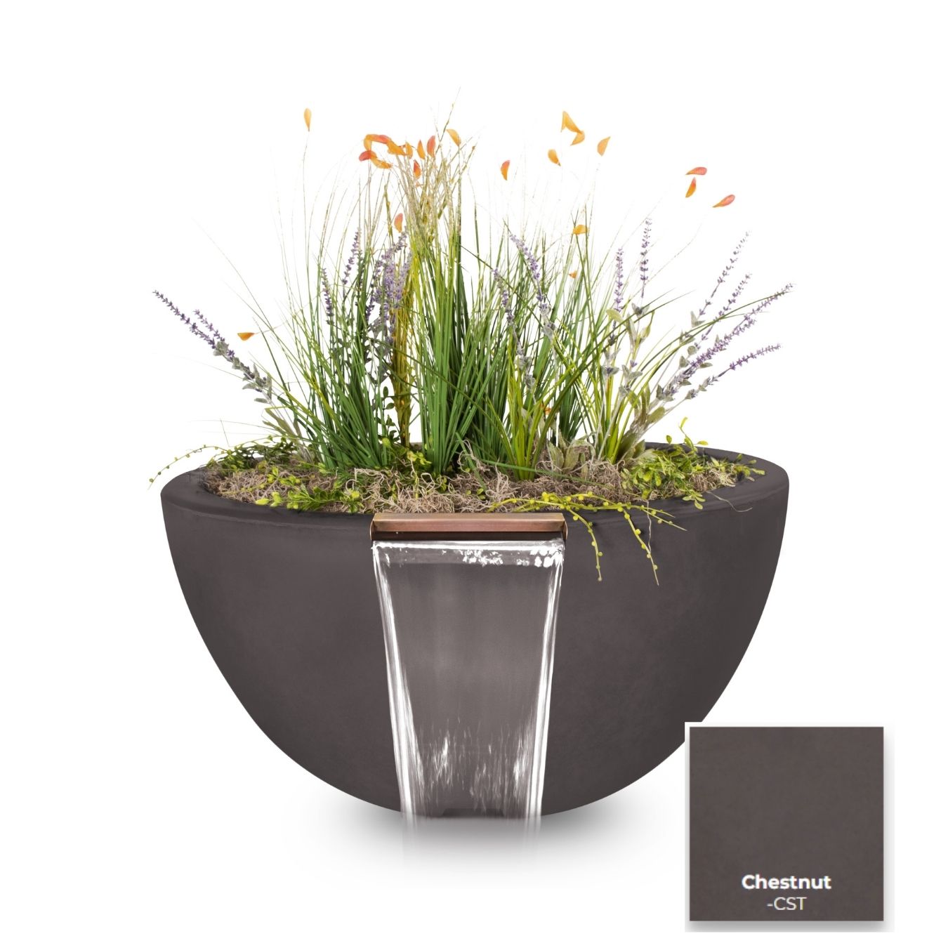 Luna Concrete Planter & Water Bowl by The Outdoor Plus