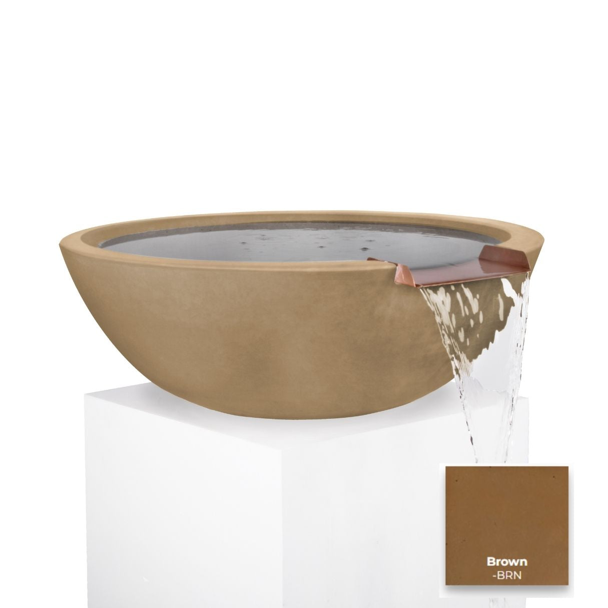 Sedona Concrete Water Bowl by The Outdoor Plus - Free Cover Included