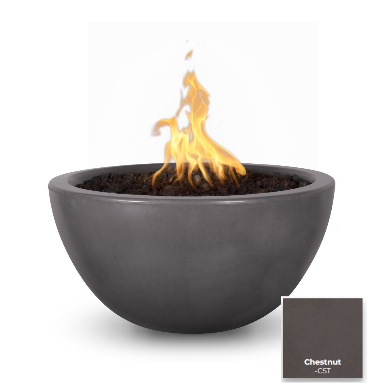 Luna Concrete Fire Bowl by The Outdoor Plus - Free Cover Included