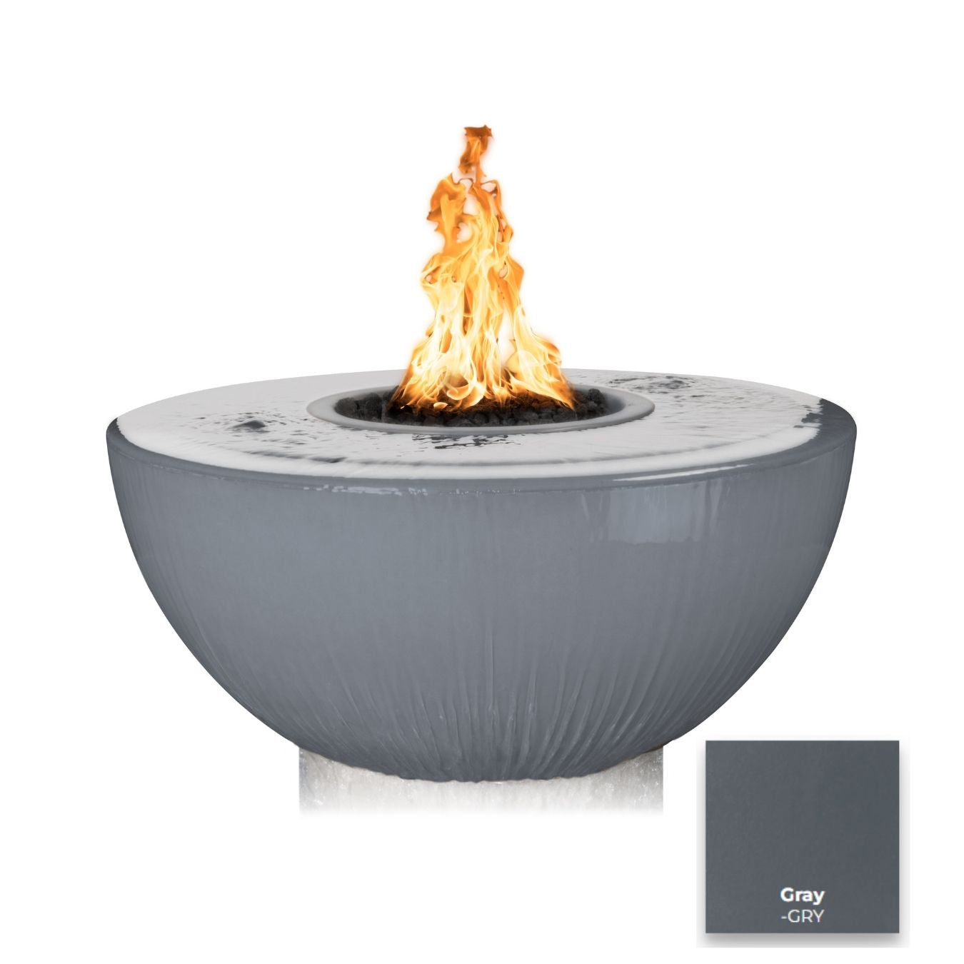 38" Sedona 360° Spill Concrete Fire & Water Bowl by The Outdoor Plus - Free Cover Included