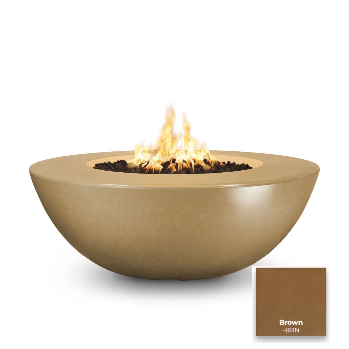 Sedona Wide Ledge Concrete Fire Pit by The Outdoor Plus - Free Cover Included