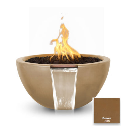 Luna Concrete Fire & Water Bowl by The Outdoor Plus - Free Cover Included