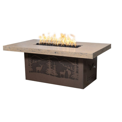 The Outdoor Plus Rectangle Outback Fire Pit / Deer County Design + Free Cover