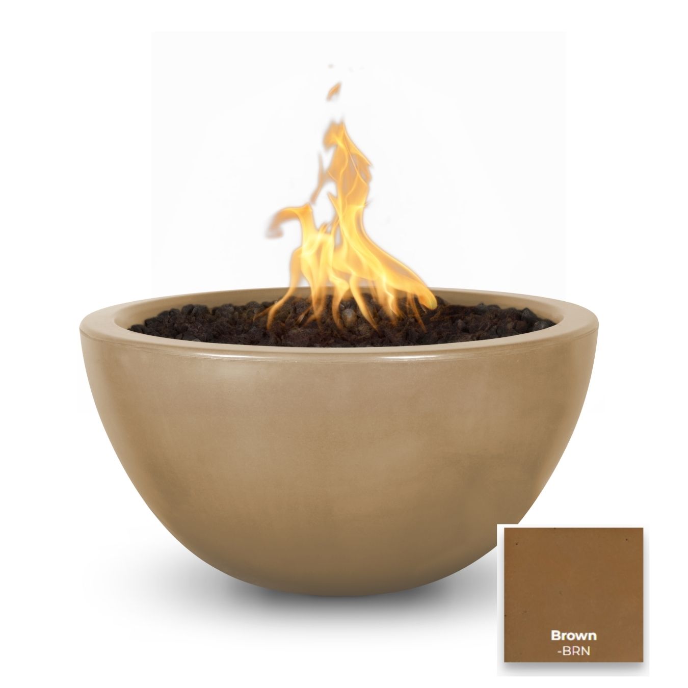 Luna Concrete Fire Bowl by The Outdoor Plus - Free Cover Included