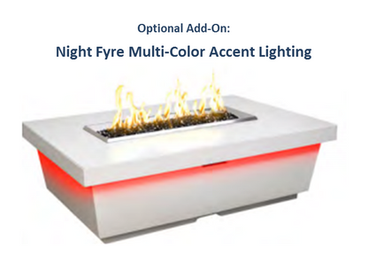 American Fyre Designs Reclaimed Wood Cosmo Rectangle Firetable with Electronic Ignition + Free Cover