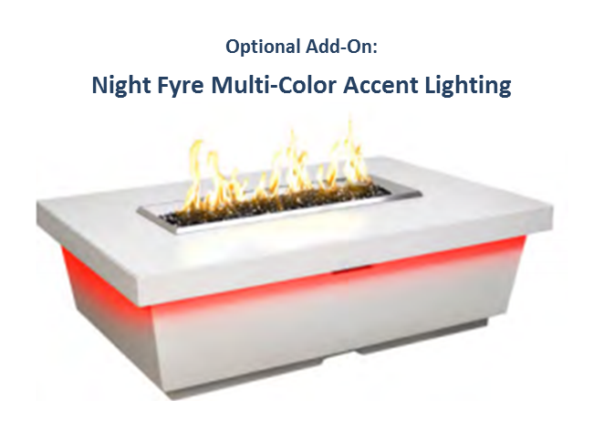 American Fyre Designs Reclaimed Wood Contempo Rectangle Firetable + Free Cover