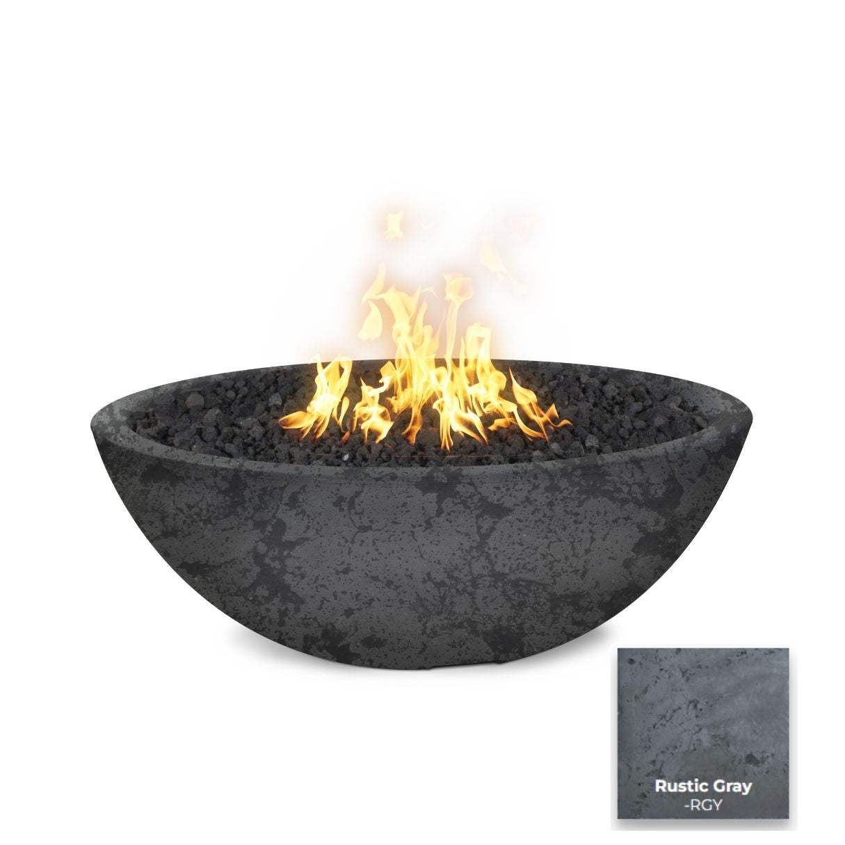 Sedona Concrete Fire Pit - Narrow Ledge by The Outdoor Plus - Free Cover Included