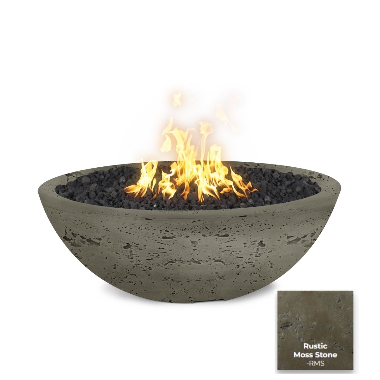 Sedona Concrete Fire Pit - Narrow Ledge by The Outdoor Plus - Free Cover Included