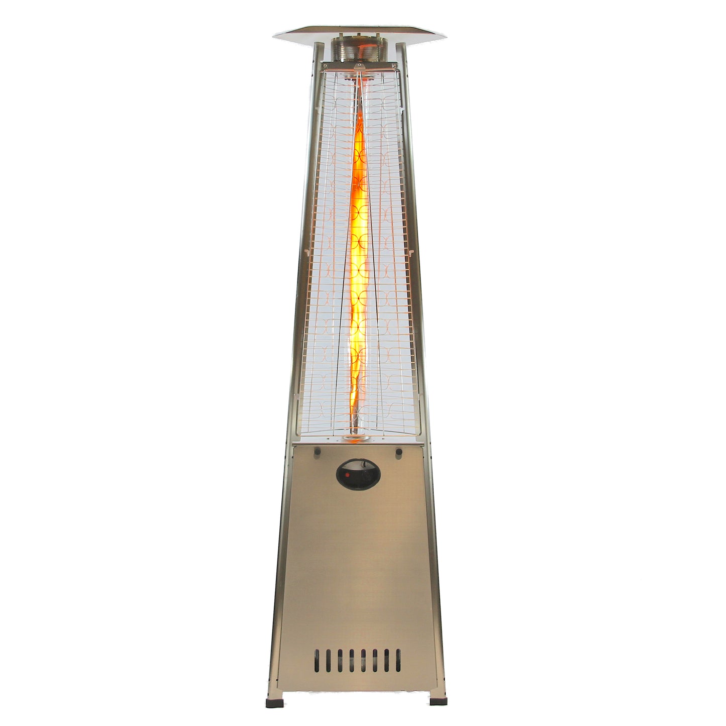 93" Pyramid Flame Propane Patio Heater - Stainless Steel Finish