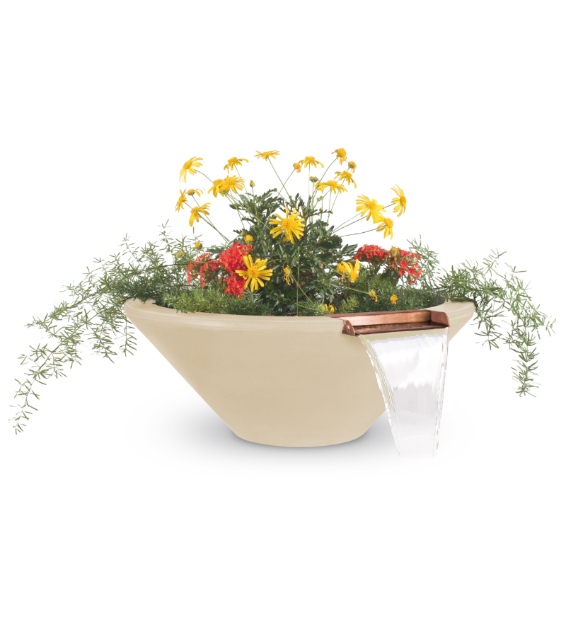 The Outdoor Plus Cazo Concrete Planter Bowl with Water