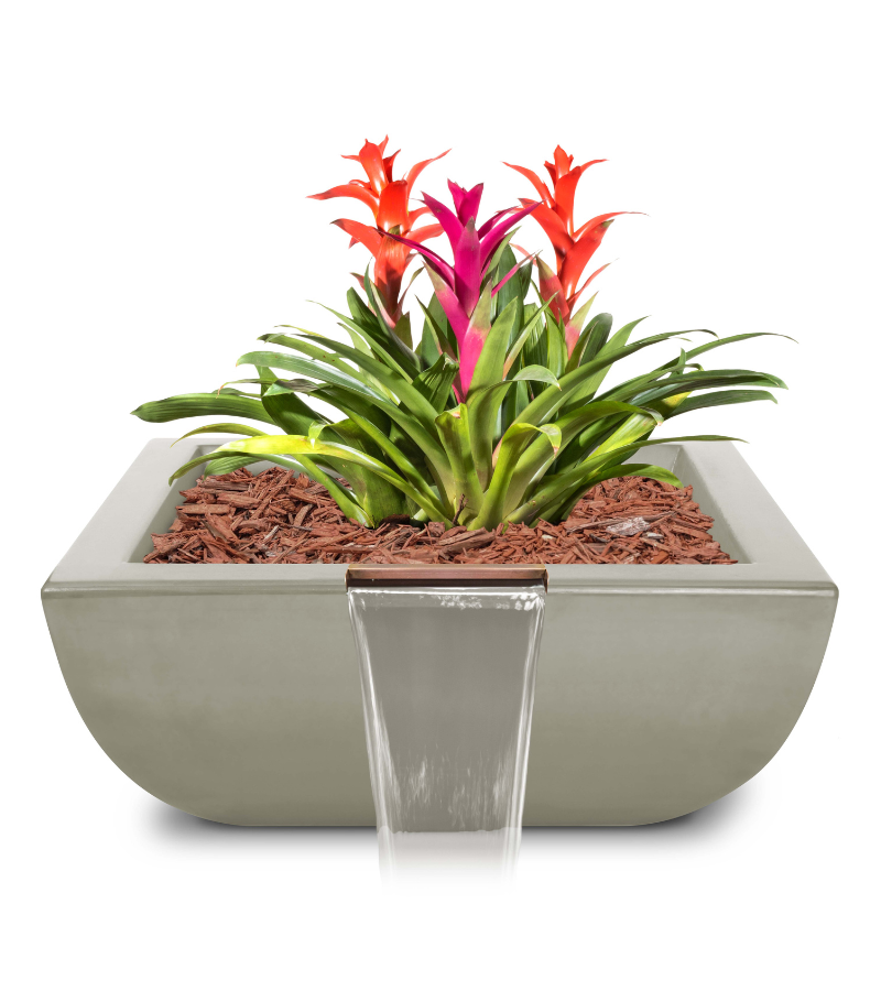 The Outdoor Plus Avalon Concrete Planter & Water Bowl