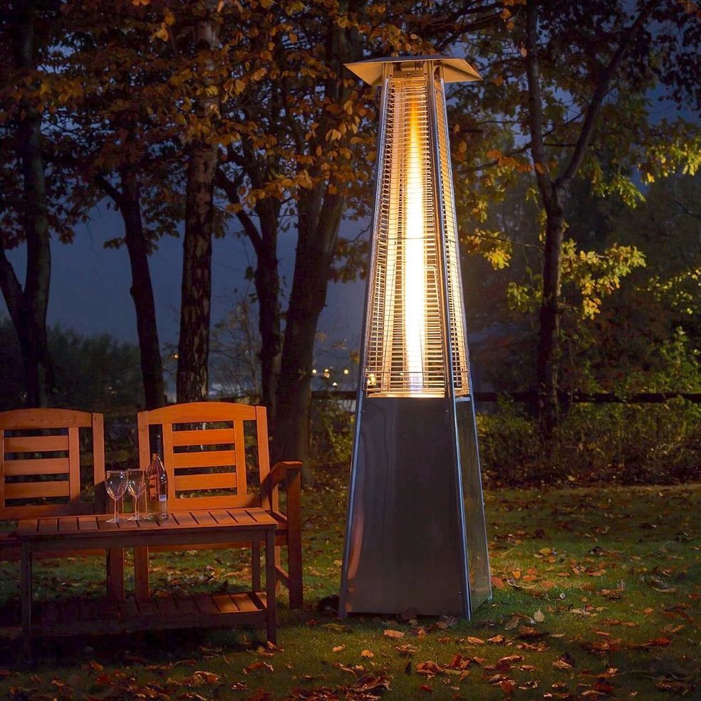 89" Tower Flame Propane Patio Heater - Stainless Steel