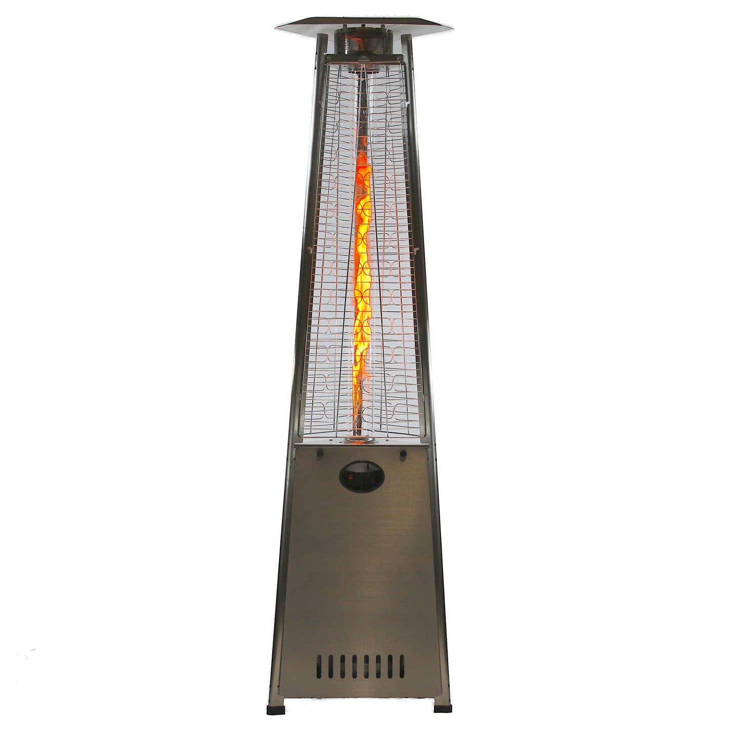 93" Pyramid Flame Propane Patio Heater - Stainless Steel Finish